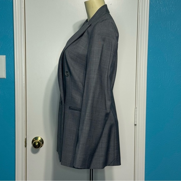 Neiman Marcus Gray Double Breasted Blazer with Notched Lapels 90s Vintage 6 EUC - Picture 7 of 16